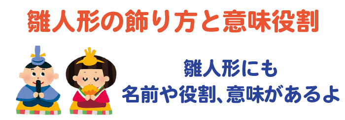 雛人形の飾り方や意味