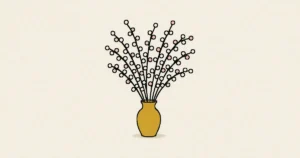 小正月に飾る繭玉のイラスト